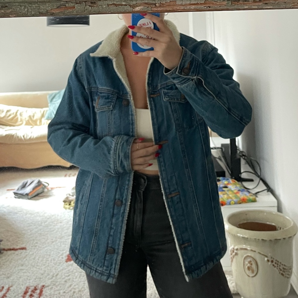 Marine Layer Denim Sherpa Jacket